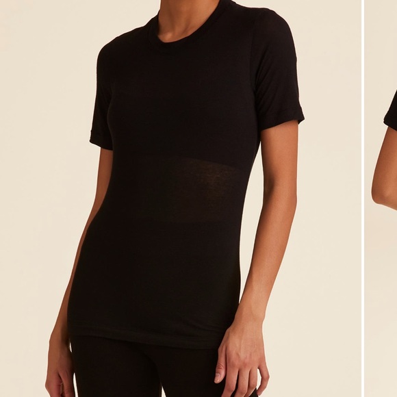 Alala - Washable Cashmere Tee in Black